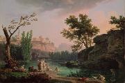 Claude Joseph Vernet Landscape in Italy oil on canvas